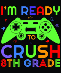 Back to school gaming t shirt design