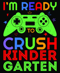 Back to school gaming t shirt design