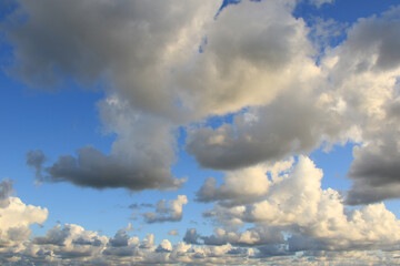 big puffy white cumulous clouds