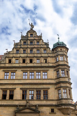 Fototapeta na wymiar facade and detail of houses in the town of Rothenburg, Bavaria