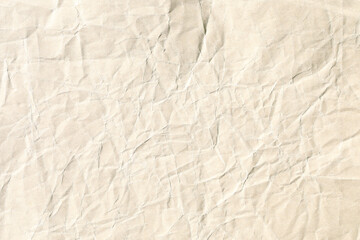 Crumpled kraft brown paper texture