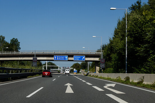 Autobahn A14 (Rheintalautobahn) bei der Abfahrt H&ouml;rbranz/Lochau