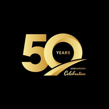 50 years anniversary celebrations logo design concept. Vector templates
