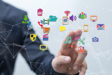 Protect Cloud Information Data Concept..