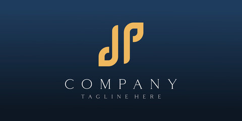 Obraz premium Initial Letter DP and leaf Logo vector design.