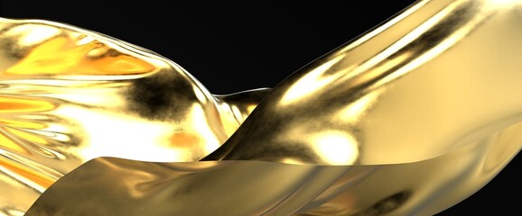 gold cloth texture. 3D rendering.