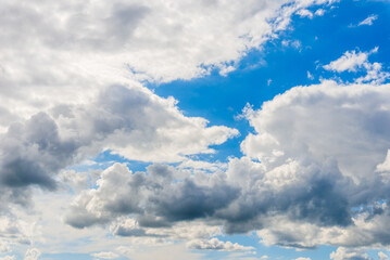 Obraz premium Sky,clouds background.Beautiful blue sky with white cloud background,wallpaper.