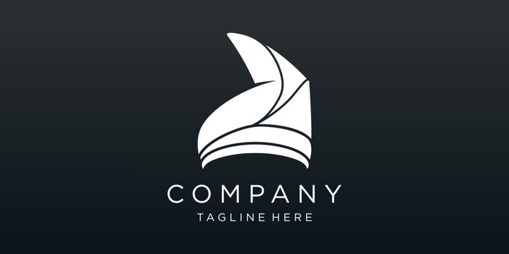 Tanjak logo design. Indonesian Traditional Headgear for Traditional Ceremony