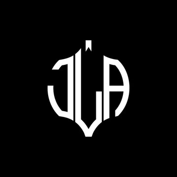 JLA letter logo. JLA best black background vector image. JLA Monogram logo design for entrepreneur and business.
