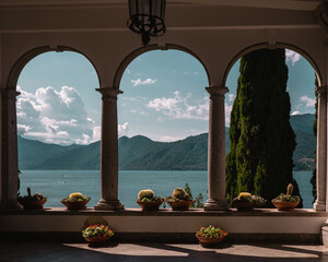 View from the Villa Monastera on the lake Como