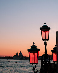 Sunset on a basilica of Venice, Italy