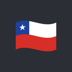 Flag of Chile vector design. Chilean national symbol.