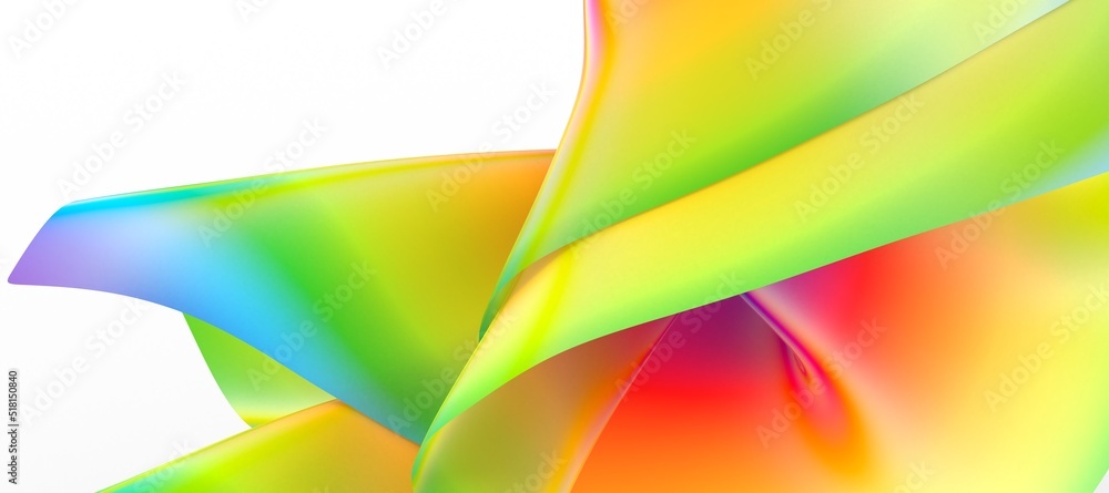 Poster fluid design twisted shapes holographic 3d abstract background iridescent wallpaper