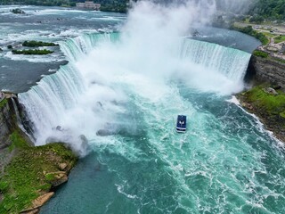 Top view of Niagara Falls, Ontario, Canada