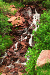 Waterfall in Rocky Mountains near Vail, Colorado