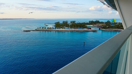 Fototapeta na wymiar A view of Cococay island at Caribbean sea