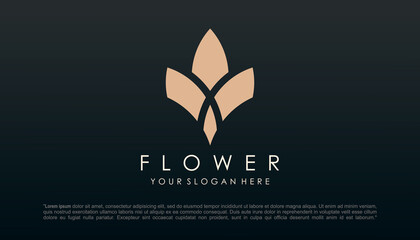 Obraz premium Lotus flower yoga logo design vector.