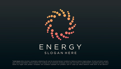 Energy logo designs vector, solar Sun power logo