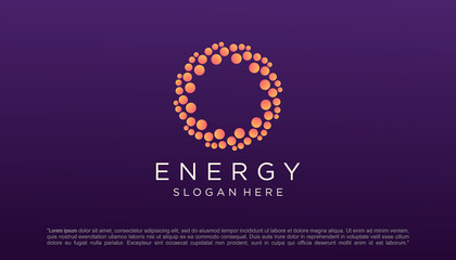Solar Energy logo designs vector, Sun power logo