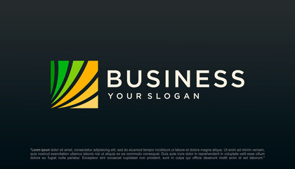 wave swoosh logo vector design