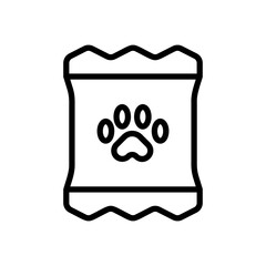 Dog Biscuit Icon. Line Art Style Design Isolated On White Background