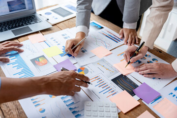 Business people meeting working with talk, consult, discuss working with new startup project idea...