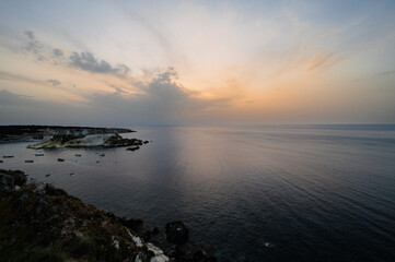 Italy, July 2022: architectural and naturalistic details on the island of San Nicola in the...