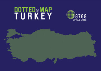 Obraz premium dotted map of turkey