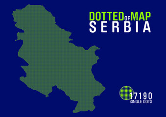 dotted map of serbia