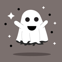 illustration boo ghost halloween 