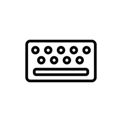 Keyboard Icon. Line Art Style Design Isolated On White Background