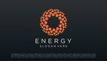 Energy logo designs vector, solar Sun power logo