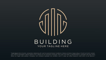 minimalist city logo vector design.