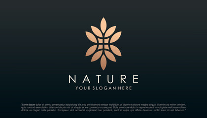 Lotus flower yoga logo design vector.