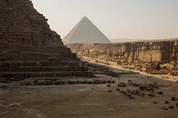 The pyramids at Giza, together with the Sphinx and smaller tombs, are among the most significant...