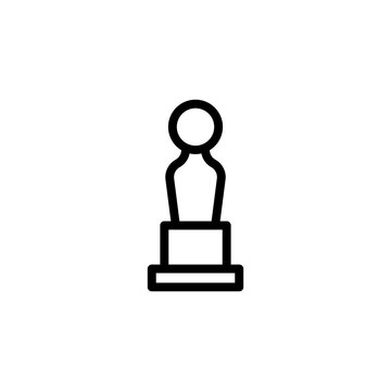 recommend clip art: Oscar Icon. Line Art Style Design Isolated On White Background