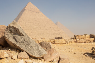 The pyramids at Giza, together with the Sphinx and smaller tombs, are among the most significant...