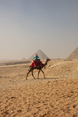 Fototapeta premium The pyramids at Giza, together with the Sphinx and smaller tombs, are among the most significant attractions in the world