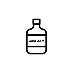 Zam Zam Icon. Line Art Style Design Isolated On White Background