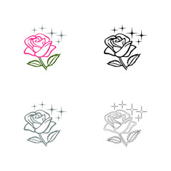 Fototapeta premium Rose Clean logo vector