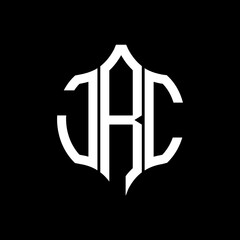 JRC letter logo. JRC best black background vector image. JRC Monogram logo design for entrepreneur and business.
