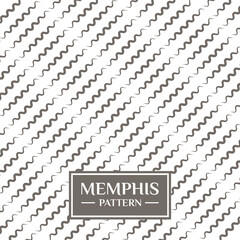 Black and white Memphis pattern background