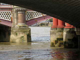 View of the Thames River from the Blackfriars Bridge in London.
United Kingdom.