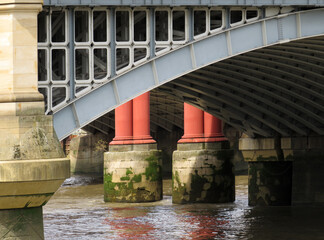 View of the Thames River from the Blackfriars Bridge in London.
United Kingdom.