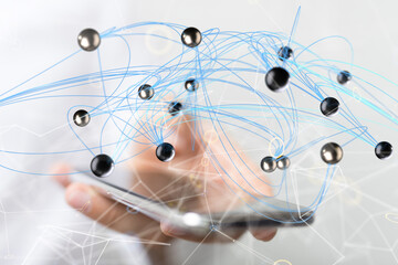 conference Digital Network and data concept 3d