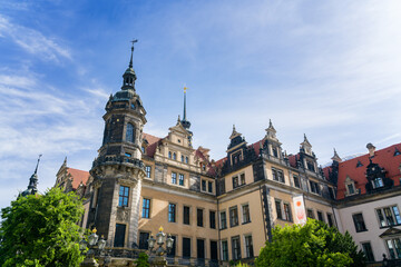 Obraz premium The Dresden castle in the old town