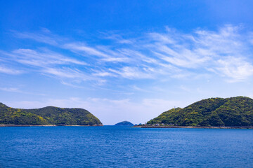 福江港発奈留島行きの船から見た風景