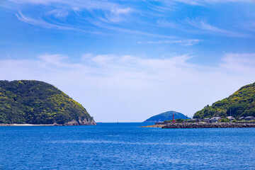 福江港発奈留島行きの船から見た風景