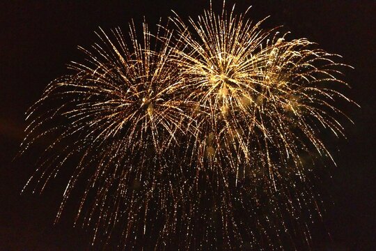Feuerwerk golden Silvester
