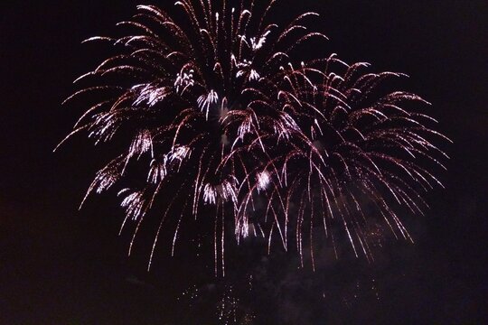 Feuerwerk silvester pink lila